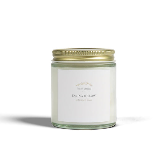 Taking It Slow Candle | Spring Neutral Candle | Minimalist Self Care Candle | Encouragement Gift | Coconut Apricot Wax Candle